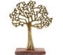 Arbre décoratif en aluminium doré et bois de manguier Arbre de vie
