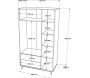 Armoire en aggloméré et effet cannage Only - ASI-0832