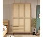 Armoire en aggloméré et effet cannage Only - HANAH HOME