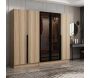 Armoire en aggloméré et verre Kale Plus - HANAH HOME