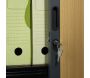 Armoire de bureau portes à rideaux 2 étagères - PHS-0340