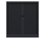 Armoire de bureau portes à rideaux 2 étagères - PHS-0338