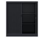 Armoire de bureau portes à rideaux 2 étagères - 356,70