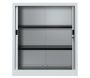 Armoire de bureau portes à rideaux 2 étagères - 356,70