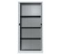 Armoire de bureau portes à rideaux 3 étagères - 514,70