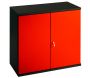 Armoire métallique rouge et noir Brico