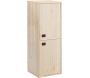 Armoire en pin brut 2 portes 4 tablettes Dinamic