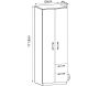 Armoire 2 portes, 2 tiroirs Merlin - ASI-1956