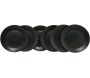 Assiette en céramique noire Matt (Lot de 6)