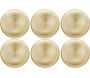 Assiette dorée en verre Royal (Lot de 6)