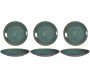Assiette en grès vert Elia (Lot de 6)
