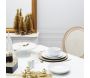 Assiette en porcelaine avec liseré doré - 6