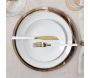 Assiette en porcelaine avec liseré doré (Lot de 6) - 20,61