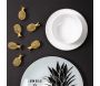 Assiette en porcelaine avec liseré doré (Lot de 6) - 7