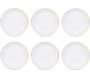 Assiette en porcelaine avec liseré doré (Lot de 6)