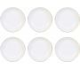 Assiette en porcelaine avec liseré doré (Lot de 6)