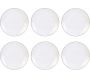 Assiette en porcelaine avec liseré doré (Lot de 6)