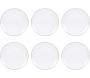 Assiette en porcelaine avec liseré doré (Lot de 6)