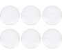 Assiette en porcelaine avec liseré doré (Lot de 6)