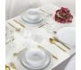 Assiette en porcelaine avec liseré doré - THE HOME DECO FACTORY