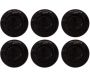 Assiettes en grès noir Bonne dégustation (Lot de 6)