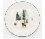 Vaisselle en porcelaine décor Cerf et Sapin, style fait main - 27,90