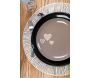 Assiettes en porcelaine noire (lot de 6) - AUB-6240