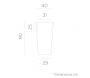 Bac à fleurs luminueux intérieur extérieur Melisa 40 cm - NEW-0158