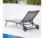 Bain de soleil en aluminium avec roues Roche - 