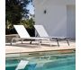 Bain de soleil en aluminium avec roulettes Marbella - 
