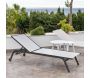 Bain de soleil en aluminium avec roulettes Marbella - 
