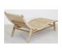 Chaise bain de soleil en teck et cannage synthétique BAIA - 795