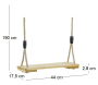 Balançoire bois avec cordes chanvre - KBT-0112