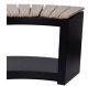 Banc acier et bois avec rangement à bûches - ESS-1422