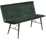 Banc art déco en velours vert Verona