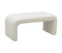 Banc blanc tissu bouclettes