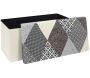 Banc coffre pliable Patchwork gris - 42,90