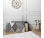 Banc coffre pliable Patchwork gris - THE HOME DECO FACTORY