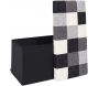 Banc coffre noir pliable couvercle à motifs - 5