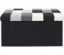 Banc coffre noir pliable couvercle à motifs - CMP-3494