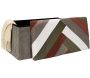 Banc coffre pliable patchwork côtelé Scott - 5