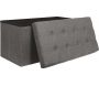 Banc coffre pliable en tissu couvercle capitonné Lisa