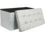 Banc coffre pliable en tissu couvercle capitonné Lisa