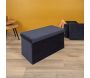 Banc coffre pliable en velours Rétro - 7