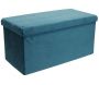 Banc coffre pliable en velours Zig zag