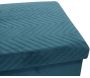 Banc coffre pliable en velours Zig zag - 5