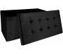 Banc coffre pliable en velours 8 boutons