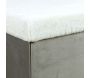Banc coffre de rangement bicolore imitation fourrure Léo - 6