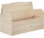 Banc coffre de rangement en pin brut 78 litres - 101,15
