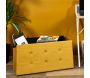 Banc coffre de rangement en suédine Lina - THE HOME DECO FACTORY